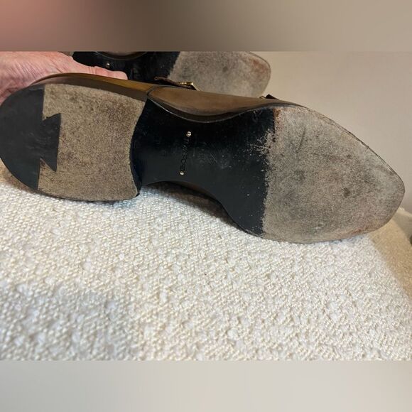 Tom Ford mens Brown Leather Double Monk Oxfords with Brogue Detailing size 13 - Picture 9 of 16